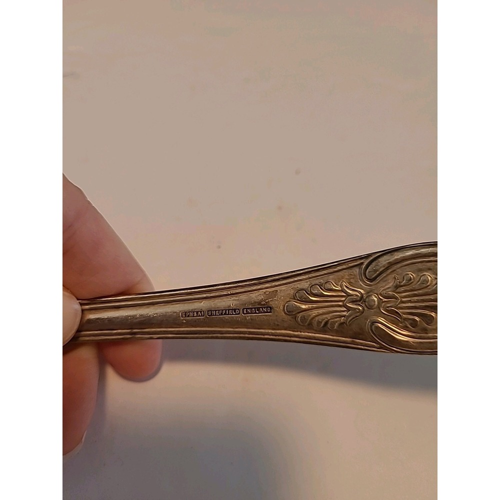 Silver Plated Sheffield England Company Ladle 12" Long And 4" Wide - Picture 9 of 9